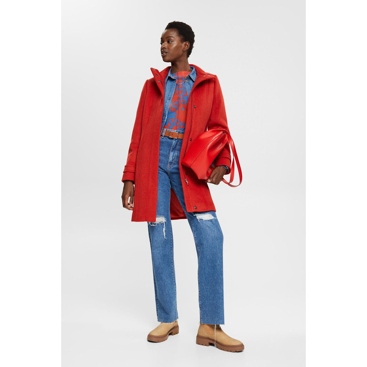 ABRIGO EN MEZCLA DE LANA RECICLADA MUJER ESPRIT