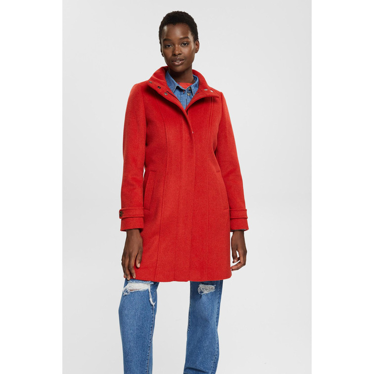 ABRIGO EN MEZCLA DE LANA RECICLADA MUJER ESPRIT