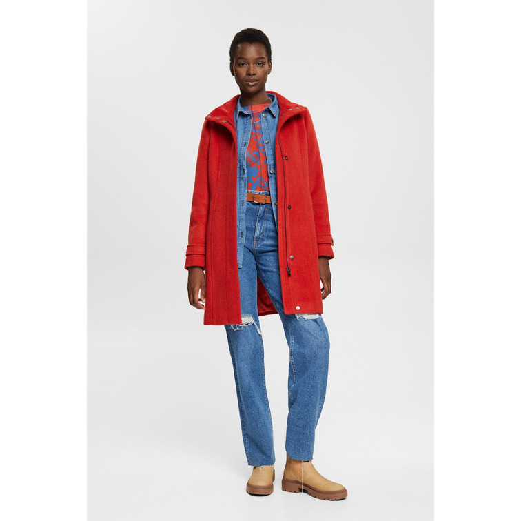 ABRIGO EN MEZCLA DE LANA RECICLADA MUJER ESPRIT