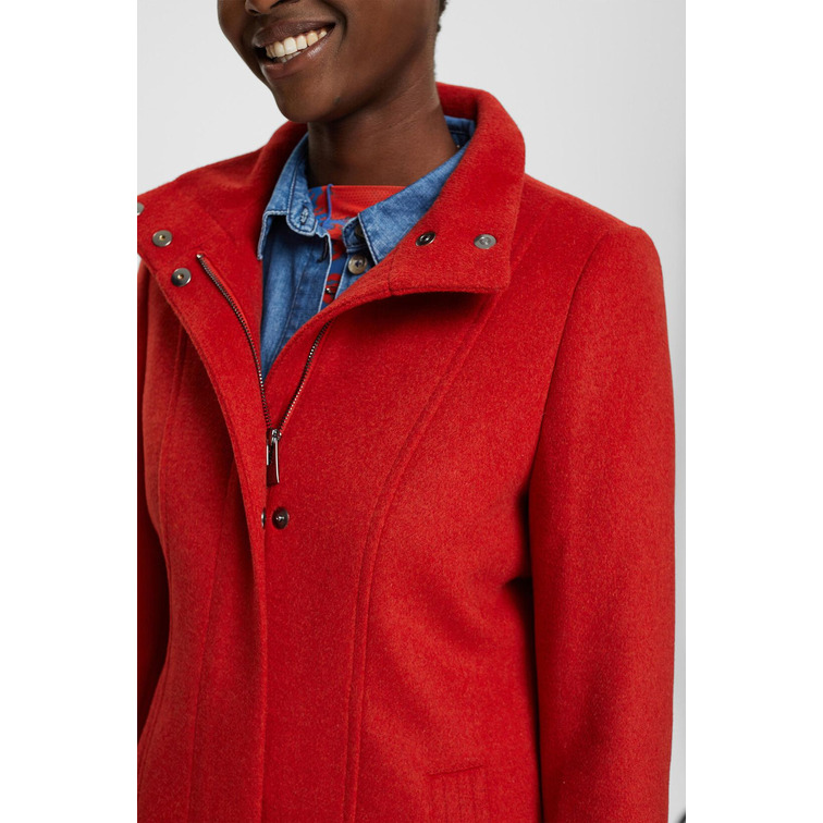 ABRIGO EN MEZCLA DE LANA RECICLADA MUJER ESPRIT