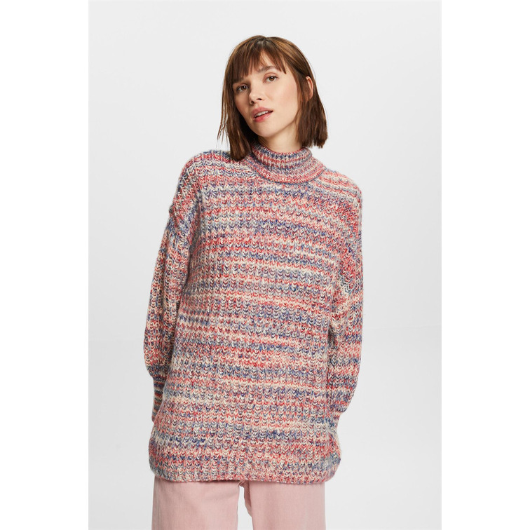 JERSEY MULTICOLOR CON CUELLO ALTO MUJER ESPRIT