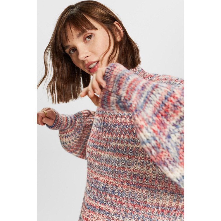 JERSEY MULTICOLOR CON CUELLO ALTO MUJER ESPRIT