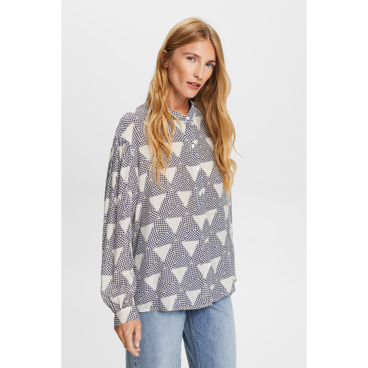 BLUSA DE CREPÉ ESTAMPADA MUJER ESPRIT