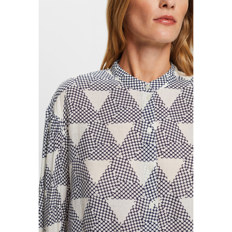BLUSA DE CREPÉ ESTAMPADA MUJER ESPRIT
