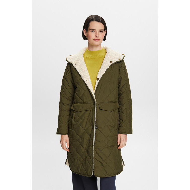 ABRIGO REVERSIBLE CON BORREGUILLO MUJER ESPRIT