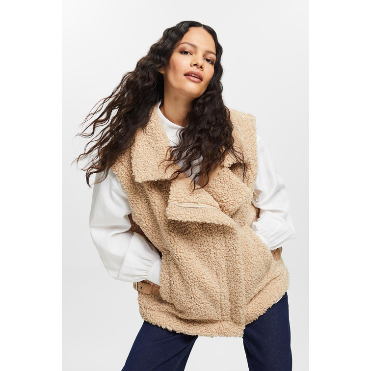 CHALECO DE BORREGUILLO MUJER ESPRIT