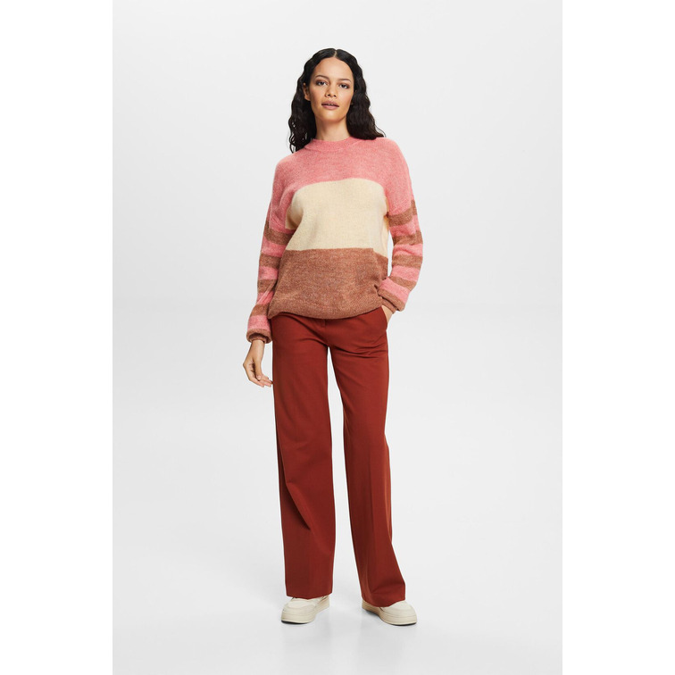 JERSEY CON BLOQUES DE COLOR EN MEZCLA DE LANA MUJER ESPRIT