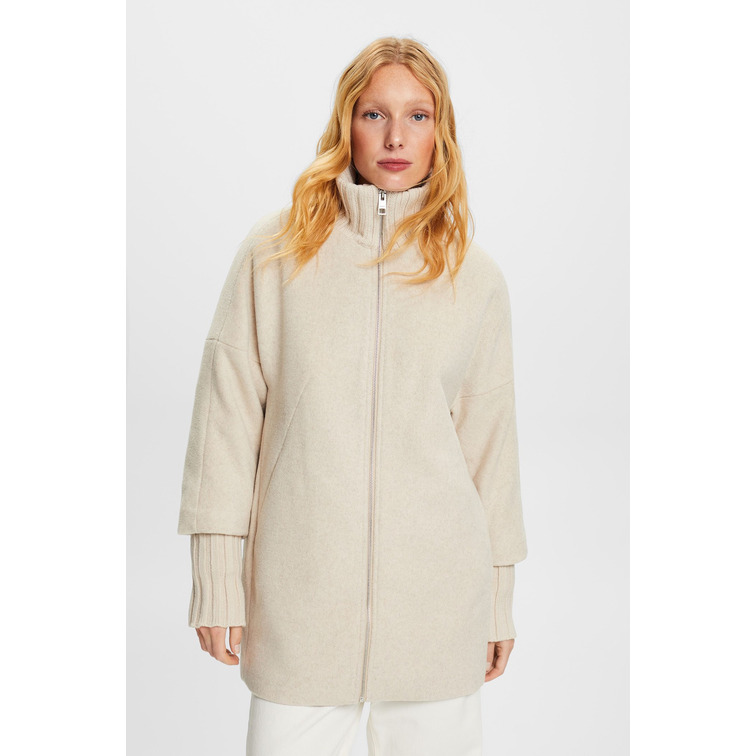 ABRIGO OVERSIZE EN MEZCLA DE LANA MUJER ESPRIT