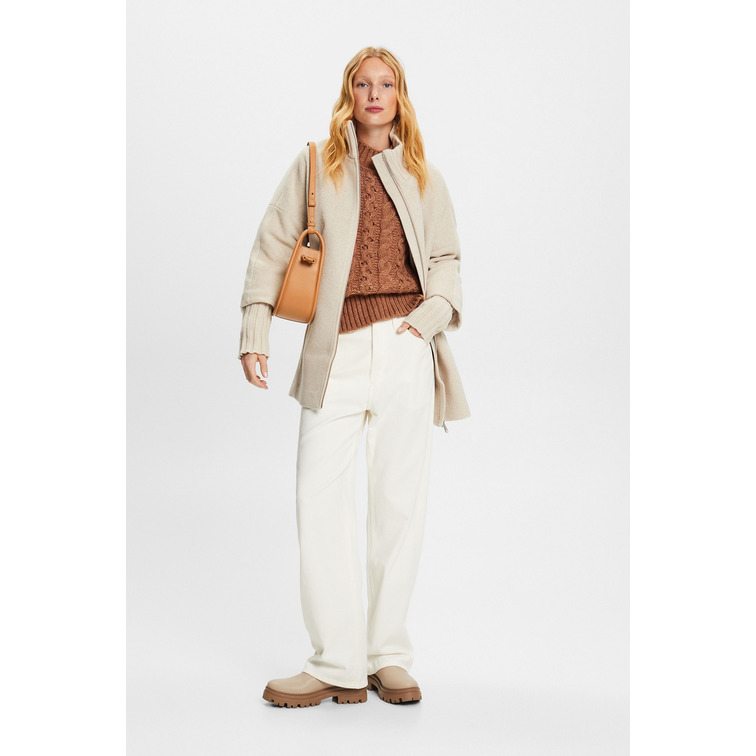 ABRIGO OVERSIZE EN MEZCLA DE LANA MUJER ESPRIT