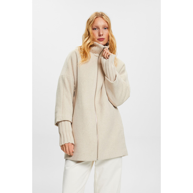 ABRIGO OVERSIZE EN MEZCLA DE LANA MUJER ESPRIT