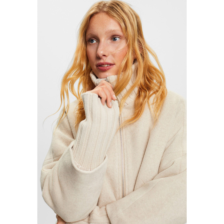 ABRIGO OVERSIZE EN MEZCLA DE LANA MUJER ESPRIT