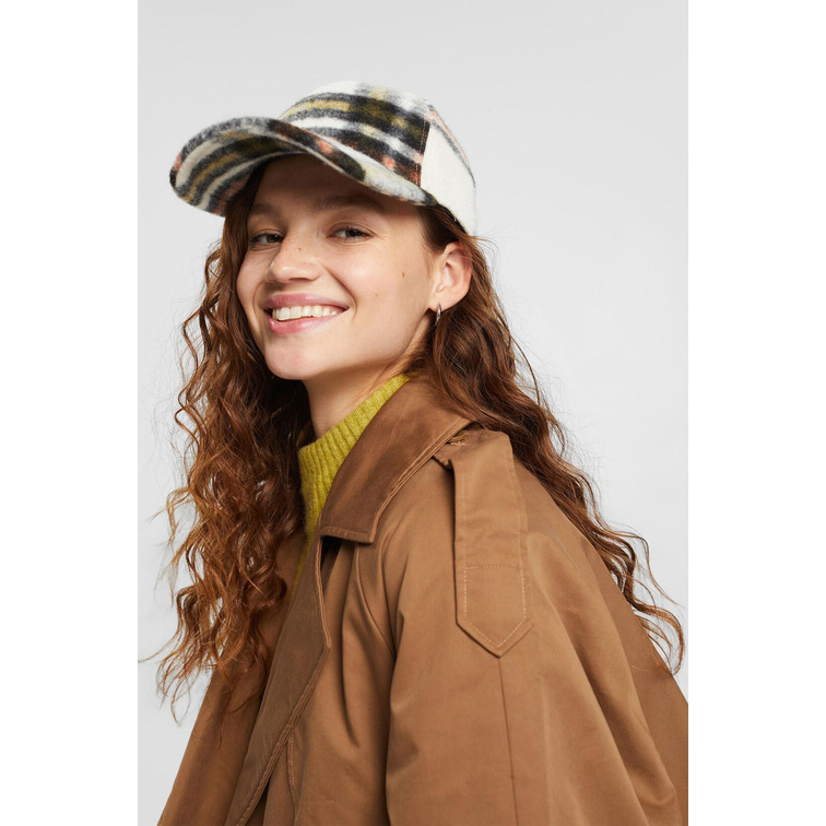 GORRA ESTAMPADA A CUADROS MUJER ESPRIT