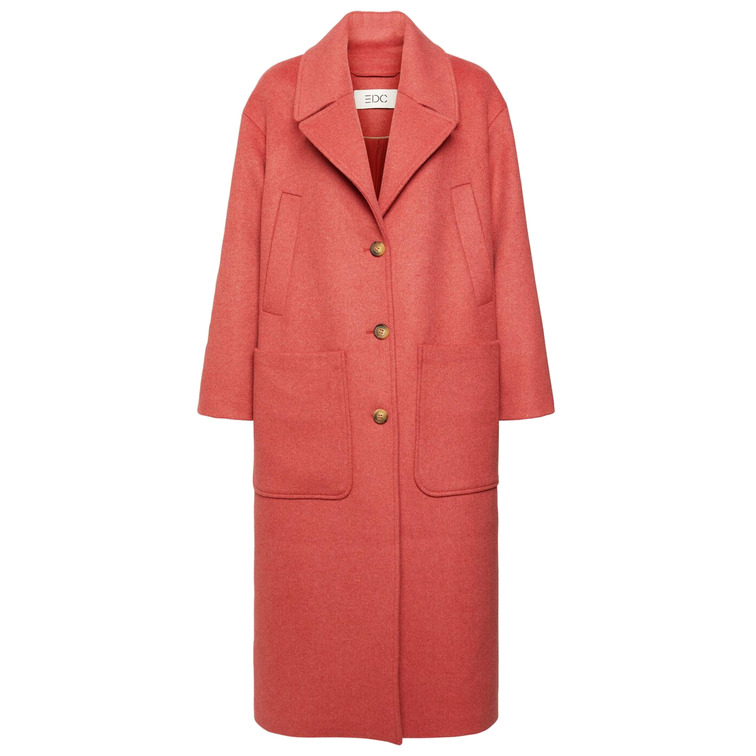 ABRIGO LARGO EN MEZCLA DE LANA MUJER ESPRIT