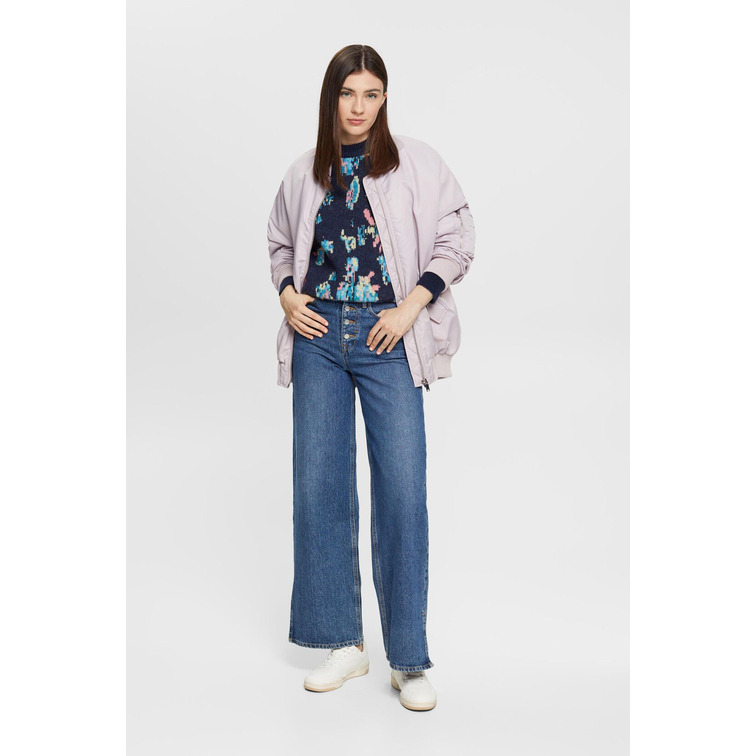 JERSEY JACQUARD EN MEZCLA DE LANA MUJER ESPRIT