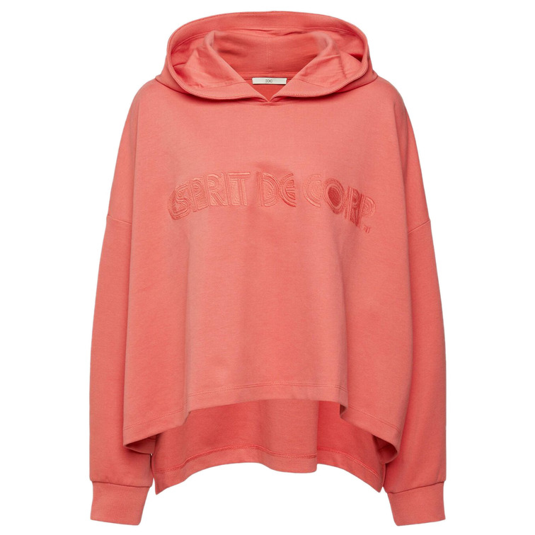 SUDADERA OVERSIZE CON CAPUCHA Y LOGO BORDADO MUJER ESPRIT