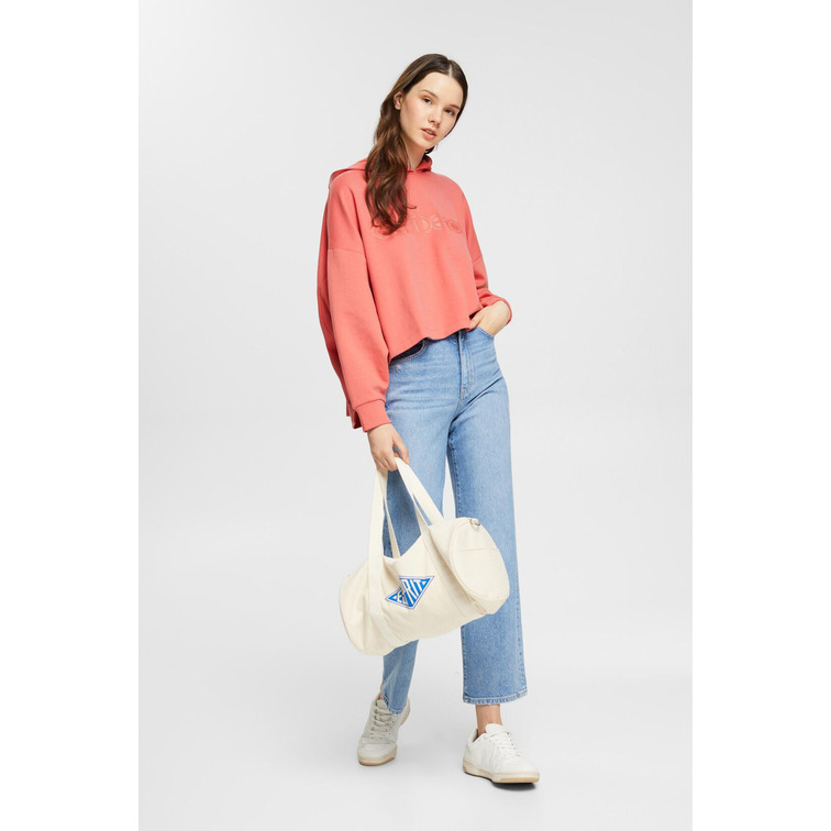 SUDADERA OVERSIZE CON CAPUCHA Y LOGO BORDADO MUJER ESPRIT
