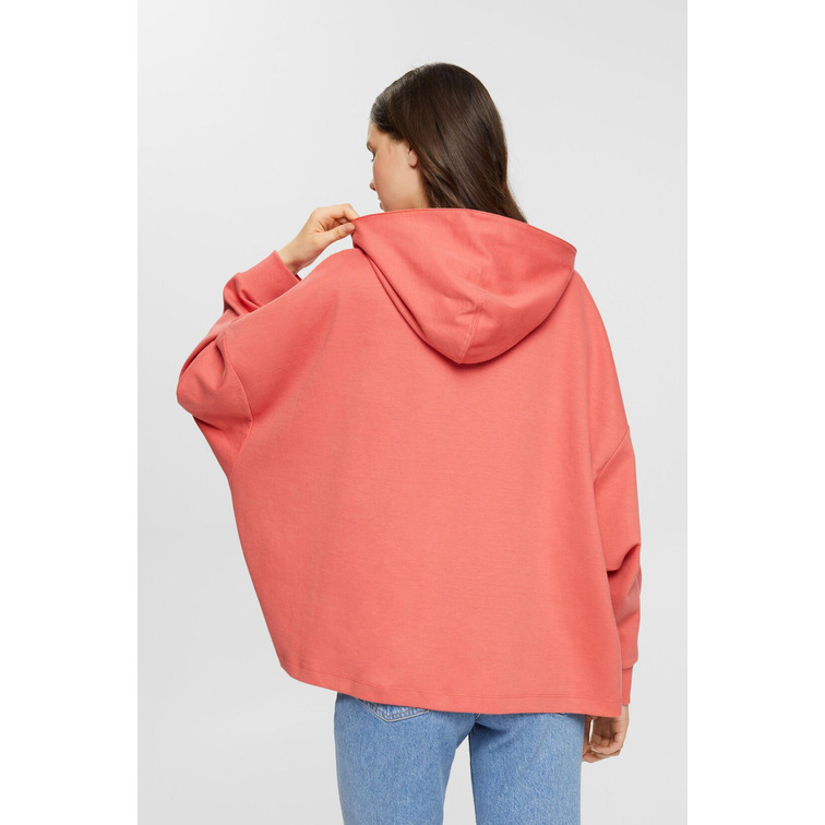 SUDADERA OVERSIZE CON CAPUCHA Y LOGO BORDADO MUJER ESPRIT