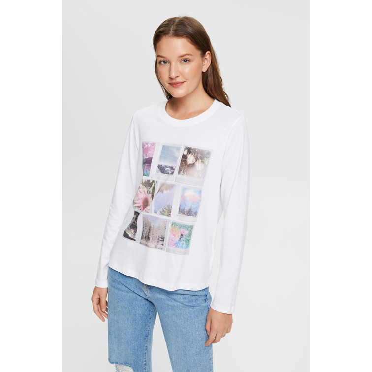 CAMISETA DE MANGA LARGA ESTAMPADA MUJER ESPRIT