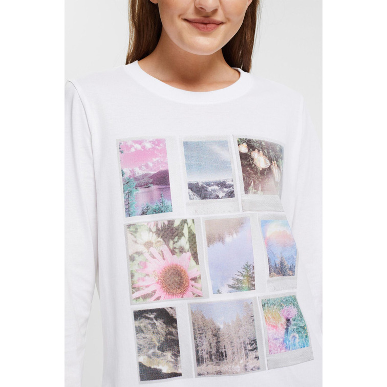 CAMISETA DE MANGA LARGA ESTAMPADA MUJER ESPRIT