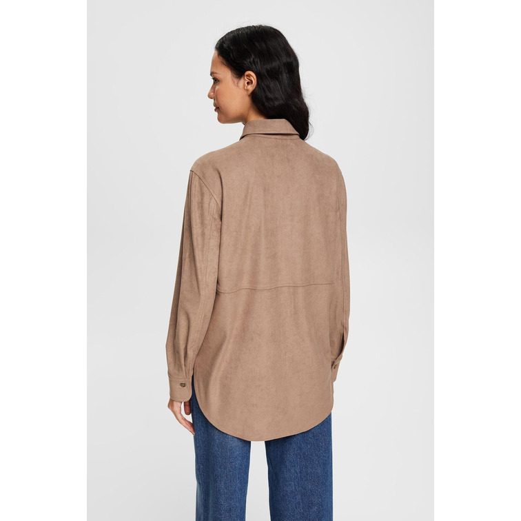 CAMISA EN IMITACIÓN DE ANTE MUJER ESPRIT