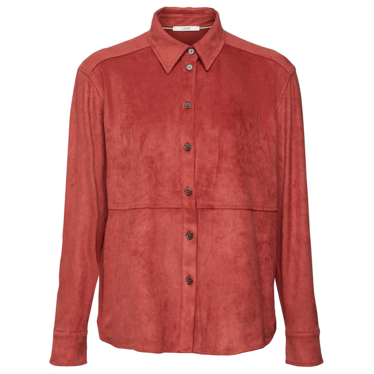 CAMISA EN IMITACIÓN DE ANTE MUJER ESPRIT