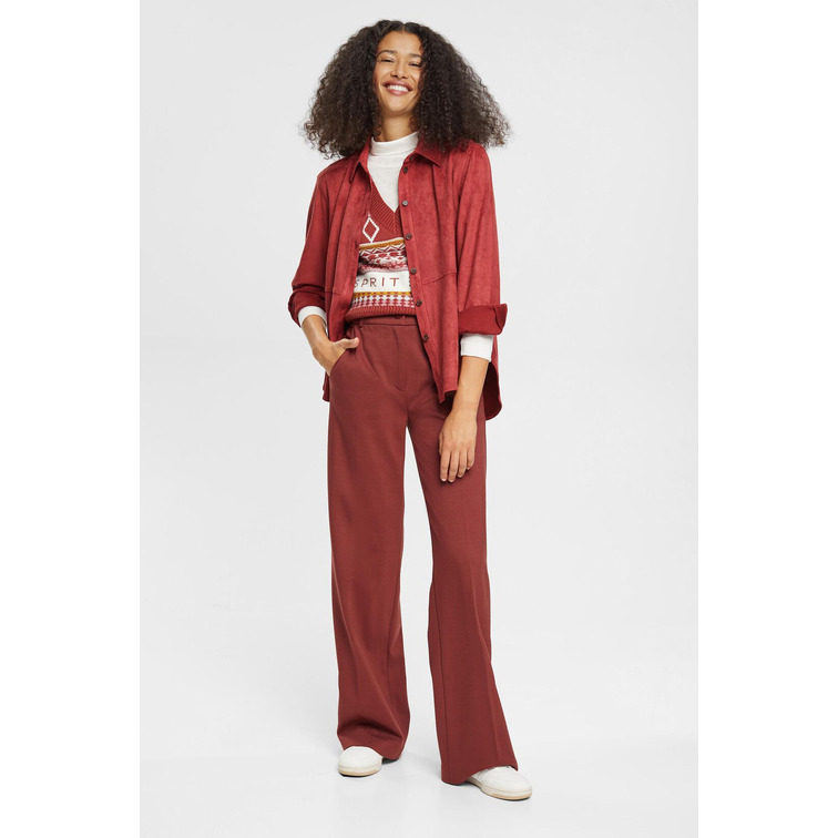 CAMISA EN IMITACIÓN DE ANTE MUJER ESPRIT