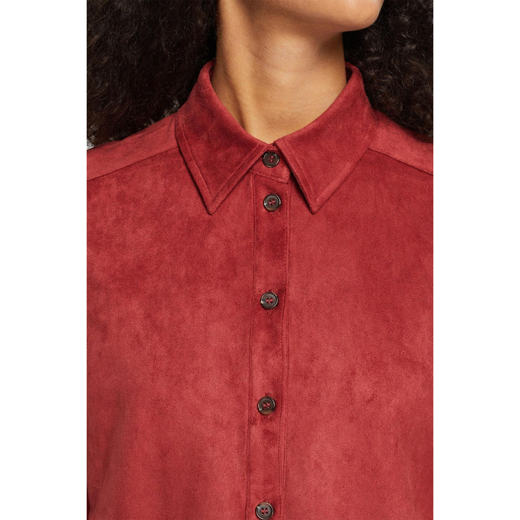 CAMISA EN IMITACIÓN DE ANTE MUJER ESPRIT