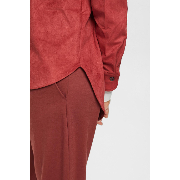 CAMISA EN IMITACIÓN DE ANTE MUJER ESPRIT
