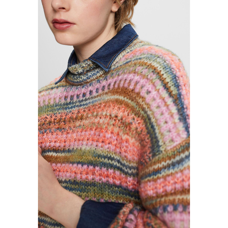 JERSEY A RAYAS EN MEZCLA DE LANA MUJER ESPRIT