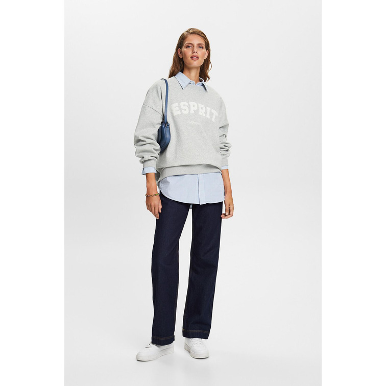 SUDADERA DE FELPA CON LOGO MUJER ESPRIT
