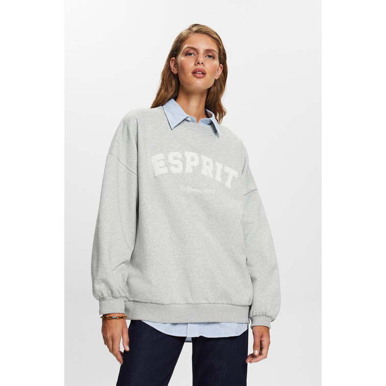 SUDADERA DE FELPA CON LOGO MUJER ESPRIT