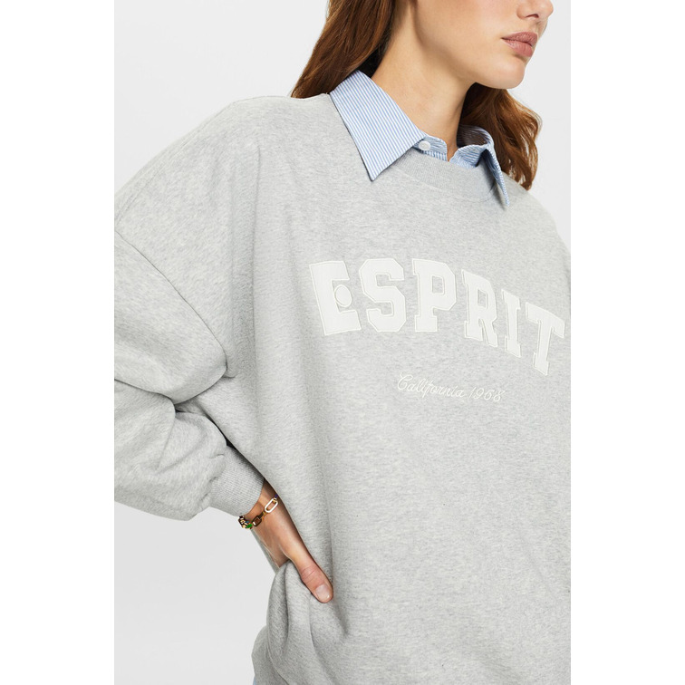 SUDADERA DE FELPA CON LOGO MUJER ESPRIT