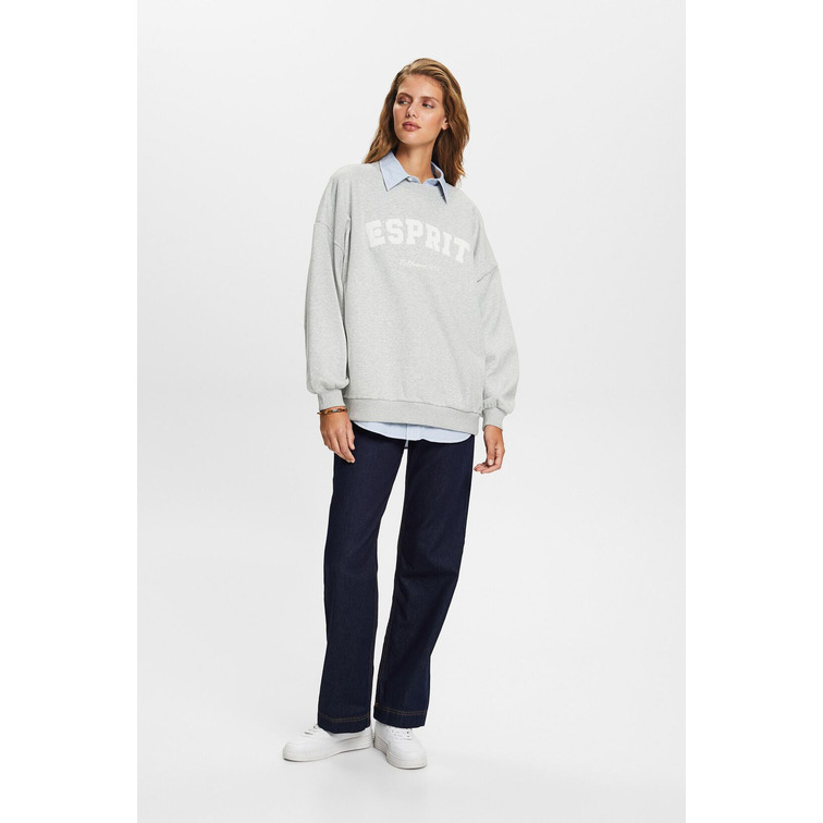 SUDADERA DE FELPA CON LOGO MUJER ESPRIT