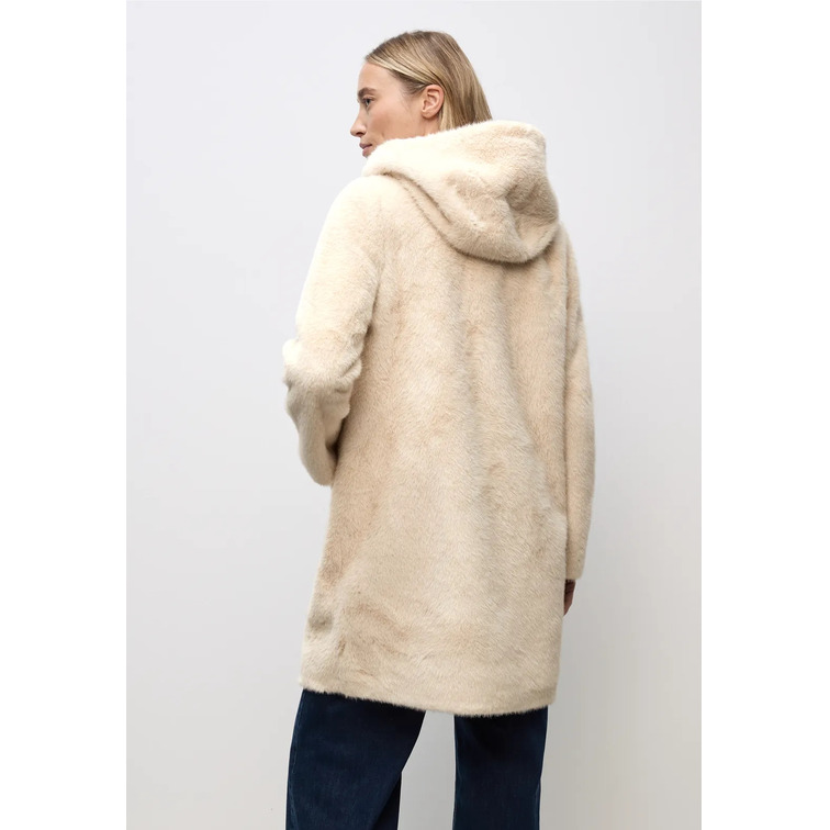 ABRIGO MUJER  STREET FAKE FUR COAT W. HOODY