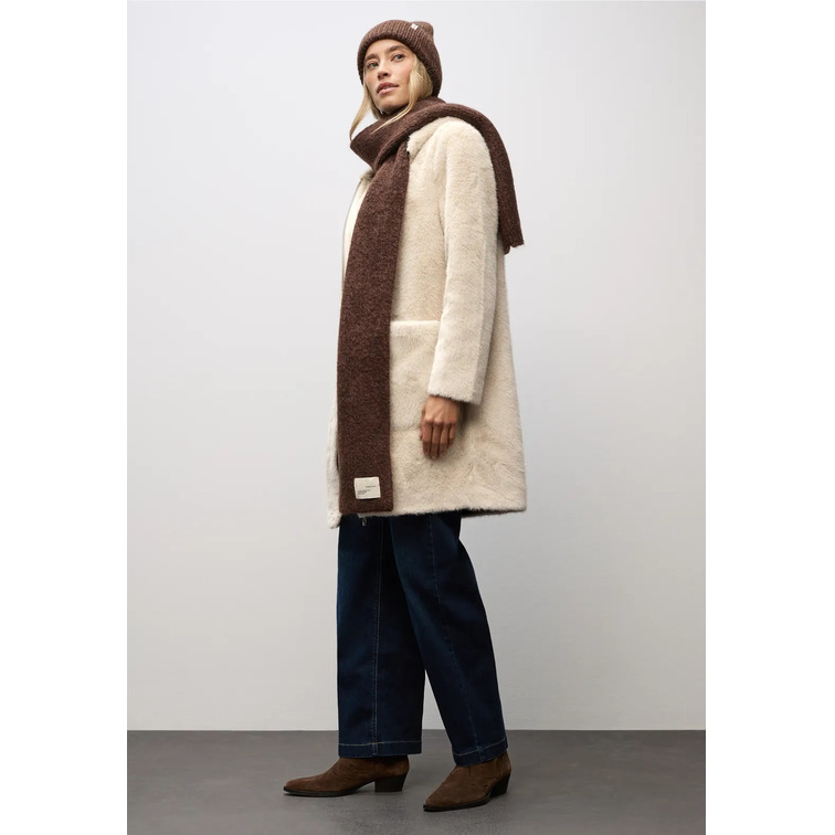 ABRIGO MUJER  STREET FAKE FUR COAT W. HOODY