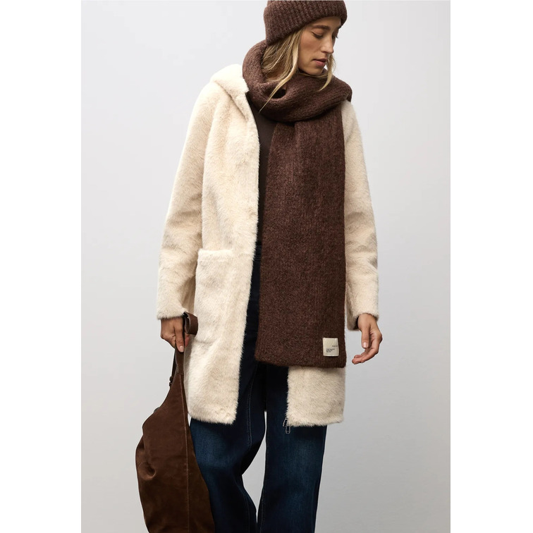 ABRIGO MUJER  STREET FAKE FUR COAT W. HOODY