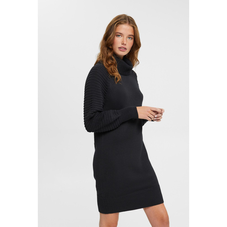 VESTIDO DE PUNTO CON CUELLO ALTO MUJER ESPRIT