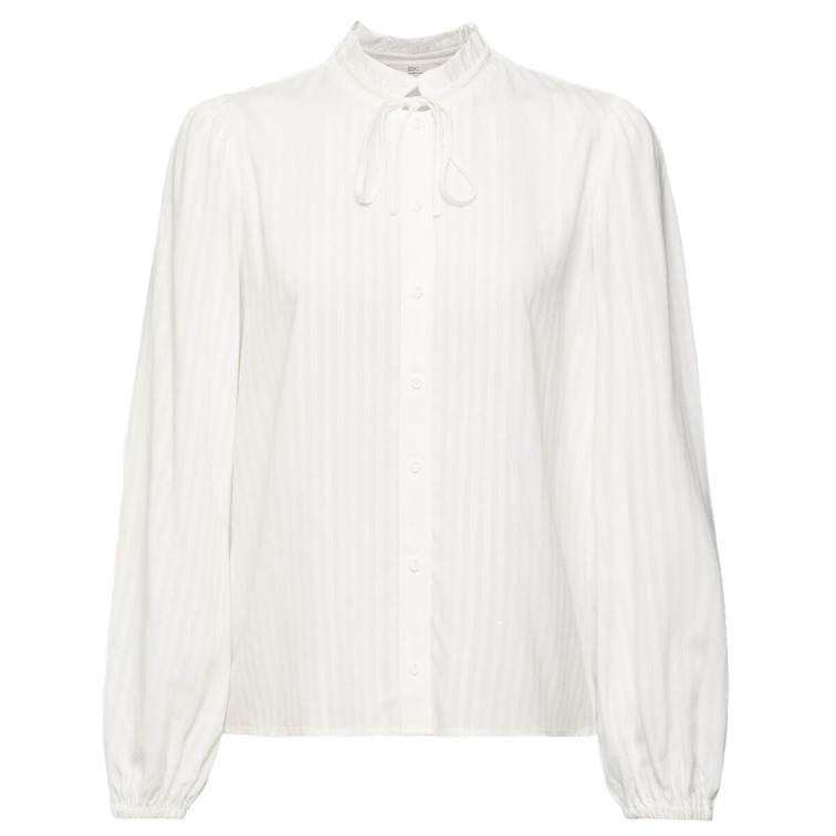 BLUSA CON CUELLO FRUNCIDO MUJER ESPRIT