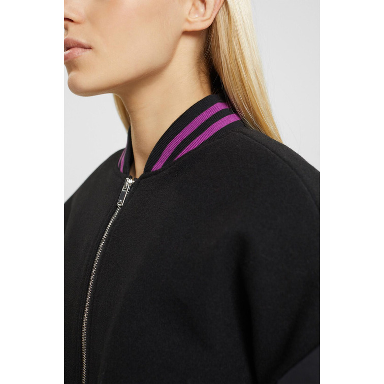 CAZADORA COMBINADA ESTILO BOMBER MUJER ESPRIT