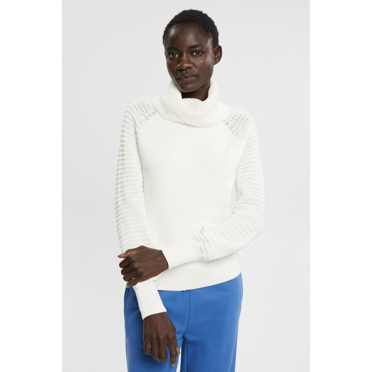 JERSEY DE PUNTO CON CUELLO ALTO MUJER ESPRIT