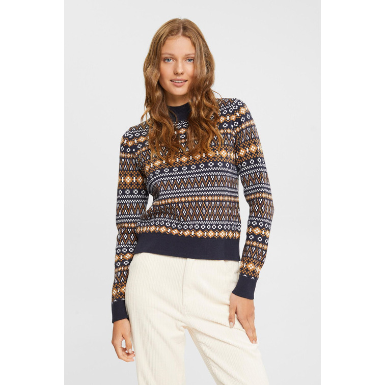 JERSEY DE PUNTO CON DISEÑO JACQUARD MUJER ESPRIT