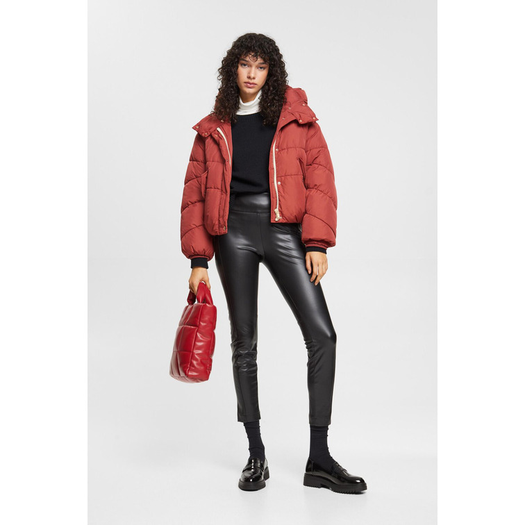 LEGGINGS EN POLIPIEL DE TIRO ALTO MUJER ESPRIT