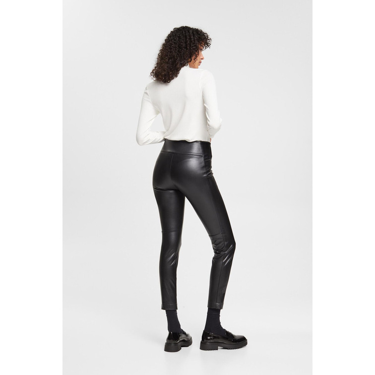 LEGGINGS EN POLIPIEL DE TIRO ALTO MUJER ESPRIT