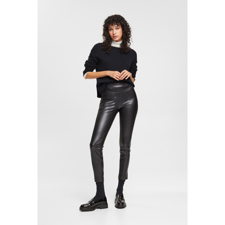 LEGGINGS EN POLIPIEL DE TIRO ALTO MUJER ESPRIT