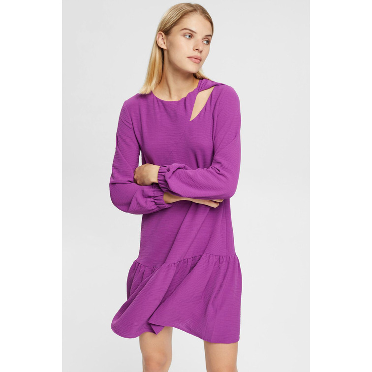 VESTIDO MINI CON ABERTURA MUJER ESPRIT