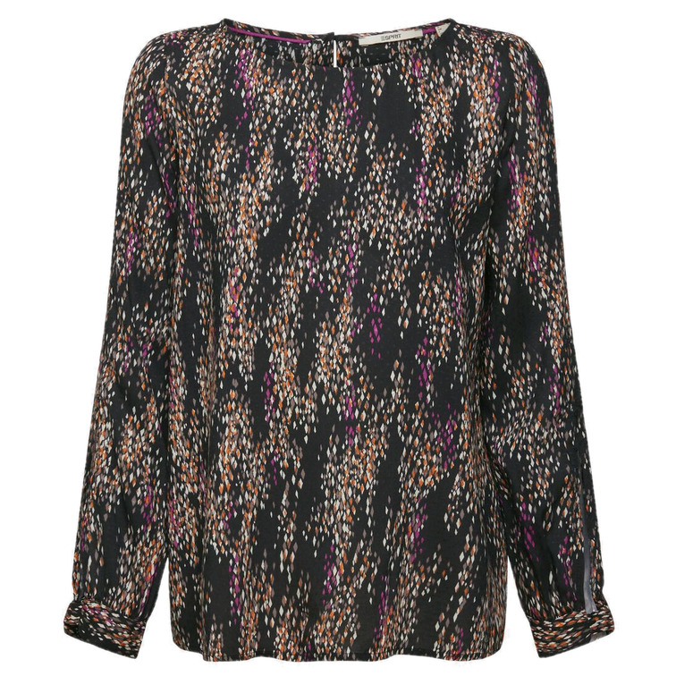 BLUSA ESTAMPADA CON ABERTURA EN LAS MANGAS MUJER ESPRIT