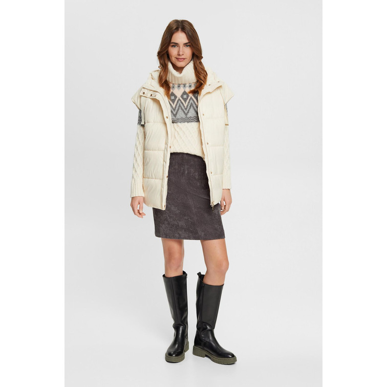 JERSEY JACQUARD DE PUNTO CON LANA MUJER ESPRIT