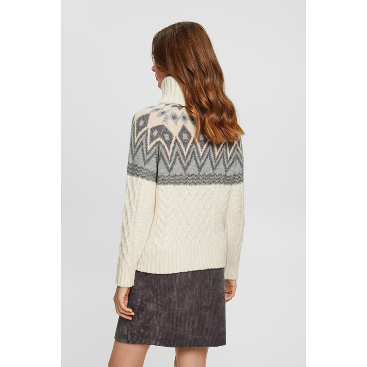 JERSEY JACQUARD DE PUNTO CON LANA MUJER ESPRIT
