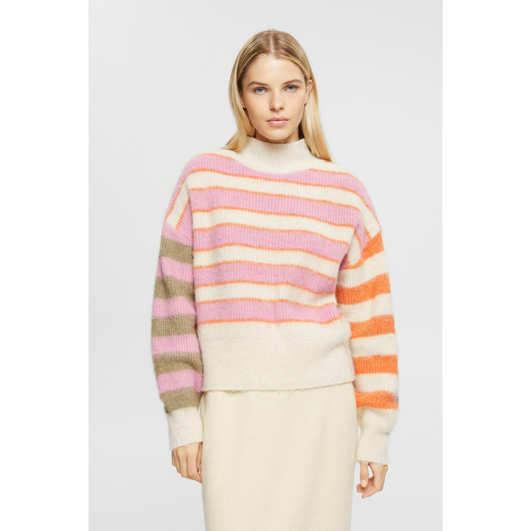 JERSEY A RAYAS EN MEZCLA DE LANA MUJER ESPRIT