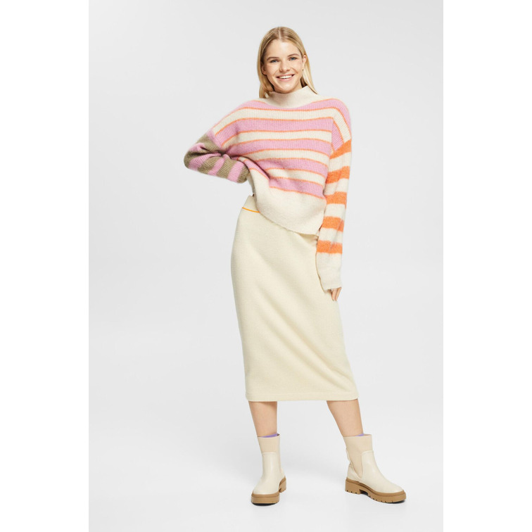 JERSEY A RAYAS EN MEZCLA DE LANA MUJER ESPRIT